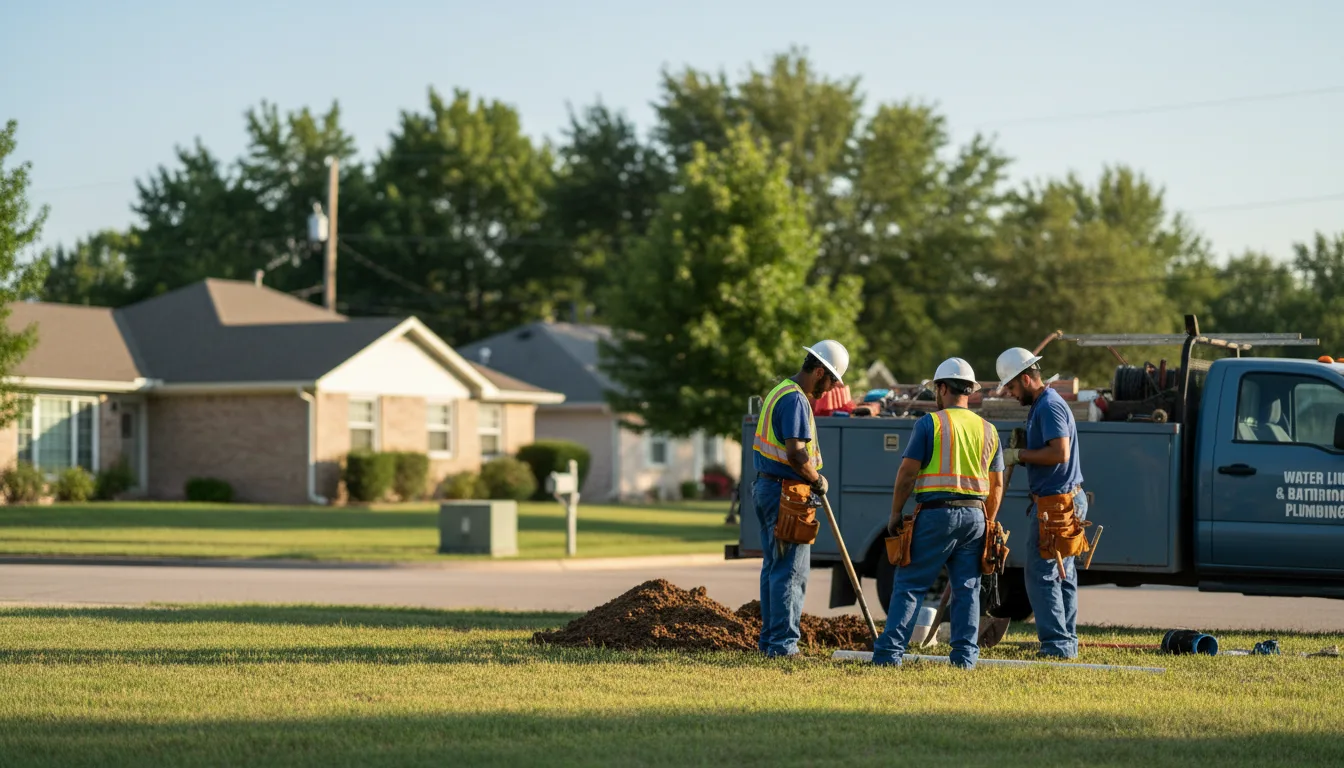 Residential water line and bathroom plumbing service in Hopedale, OH